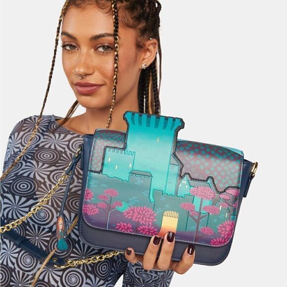 Loungefly Disney Pixar Brave Princess Merida Castle Crossbody Bag NWT - Picture 1 of 15